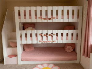 Triple-tier Funky Bunk Bed with three stacked sleeping levels in a modern, space-saving design.