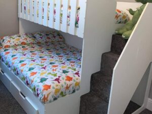Storage Standard Triple fun bunk bed with double on the bottom