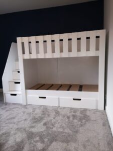 Staircase bunk bed Home Bunk Bed with drawers and storage. children bedroom furniture. sharing bedroom. modern bunk bed
