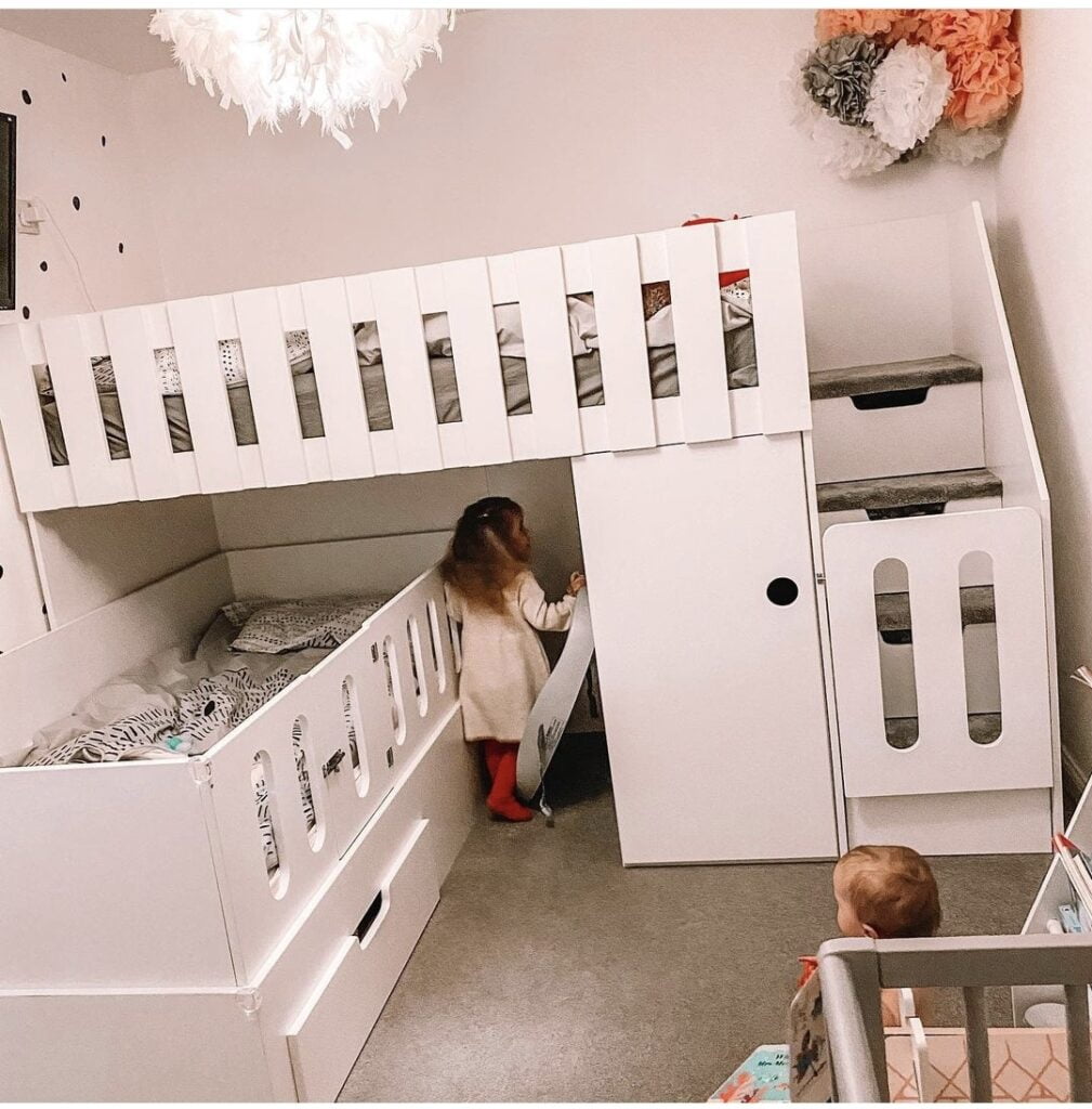 L Shape Storage Bunk