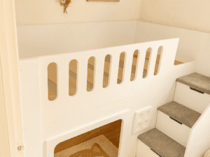 Play den High Sleeper bed with stairs on the front and drawers in the stairs
