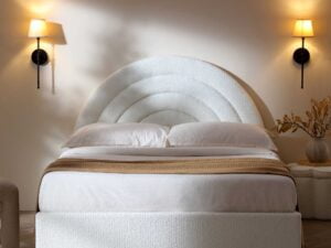 Archer Round Fabric Bed Frame